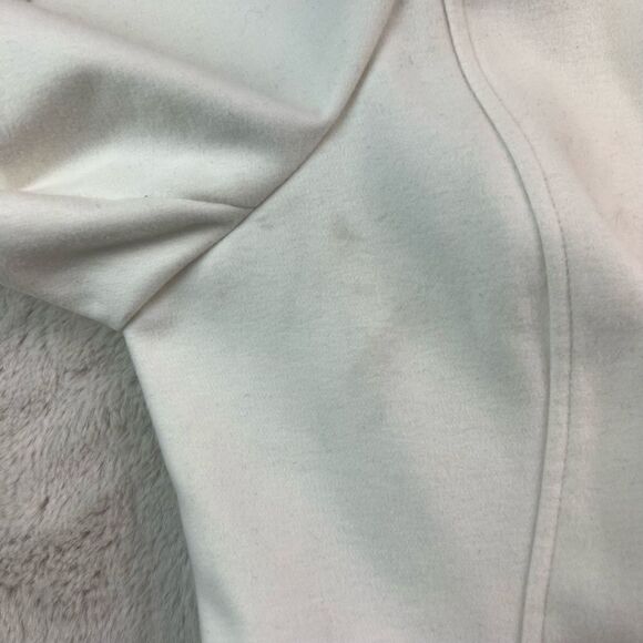 Lane Bryant Double Breasted Coat Womens Size 18/20 Cream White Ruffle Jacket - Picture 5 of 12